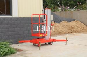 China AC Powered Single Mast Lift Aluminum Alloy Hydraulic Lifting Platform wholesale