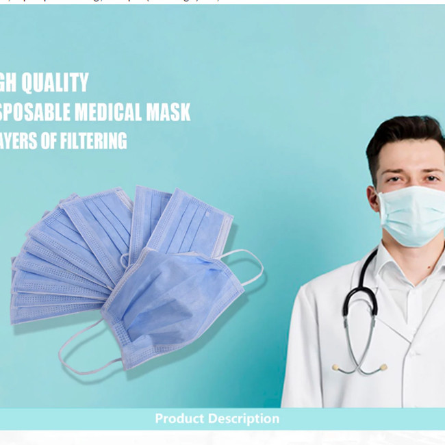 Earloop Health 3 Ply Medical Surgical Face Mask