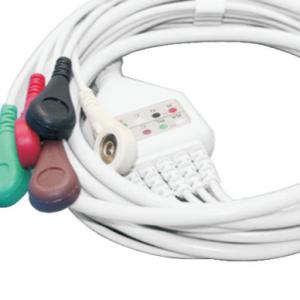 China Button ECG Snap Cable Physical Therapy Electrodes Cable OEM wholesale
