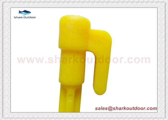Environment-friendly safety plastic tent peg for softer ground 6 in.