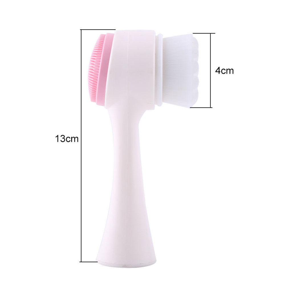 3D Face Massage Rechargeable Facial Cleansing Brush Tool Double Side