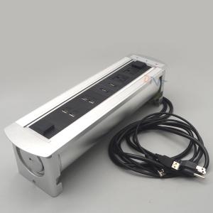 China Desktop Multimedia Flip Up Power Outlet With USB Charger wholesale