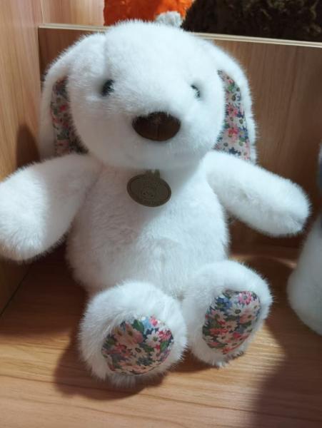 White rabbit plush toy stuffed toy cute cartoon animal handicraft gift holiday