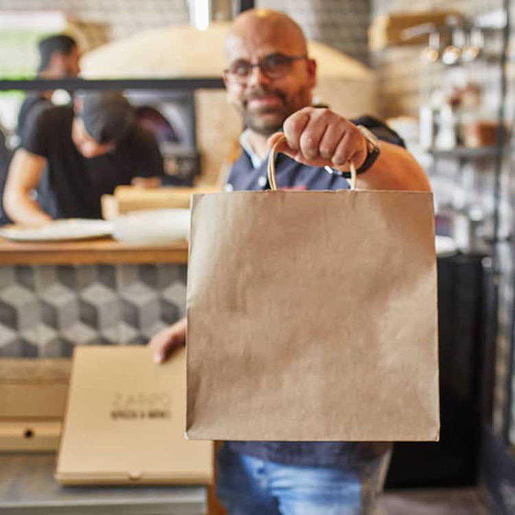 Food Grade Biodegradable Bulk Craft Bags Paper Bag Jumbo for Restaurant