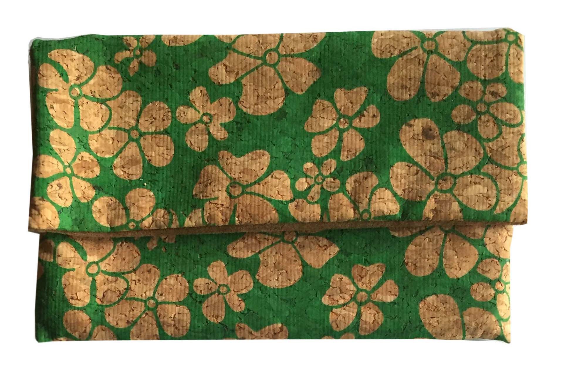 Modern style Cork clutch 6.7''x4.5'' with button closure, customized color is available
