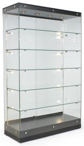 China 48&quot; Glass Trophy Display Case With Black Finish wholesale