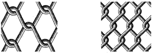 chain link fence with 90 degrees angle and 60 degrees angle