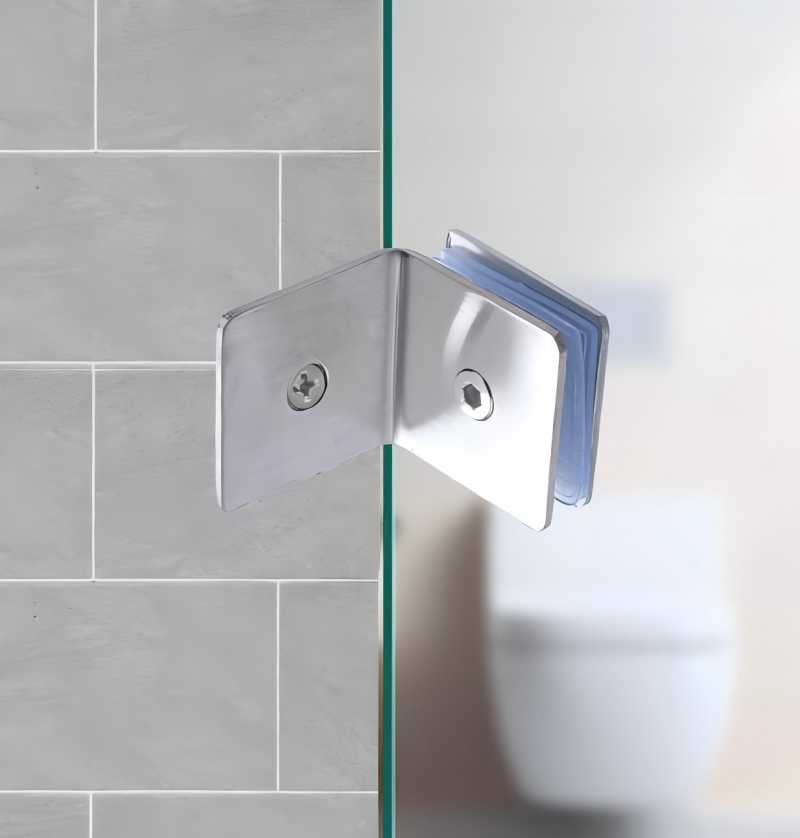 Bathroom Shower Screen Glass Clamps SUS304 Stainless Steel High Security
