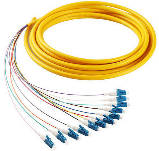 High Credibility LC UPC Pigtail Fiber Optic Cable Yellow LSZH Out Jacket
