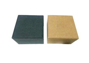 China Elegant Kraft Recycle Paper Gift Case Box Black Wrist Watch Box wholesale