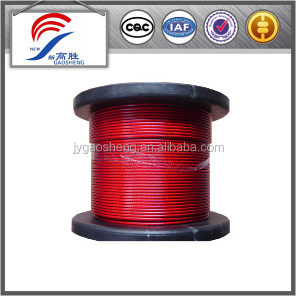 2mm-10mm Wire Gauge Steel PVC Coated Wire Rope For Tents AISI