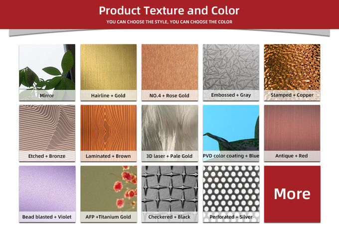 PVD decorative metal material 316L anti-fingerprint coating for stainless steel sheet manufacturers 10