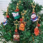 Custom Christmas Festival Acrylic Keychain Metal Ring Transparent Cute Cartoon