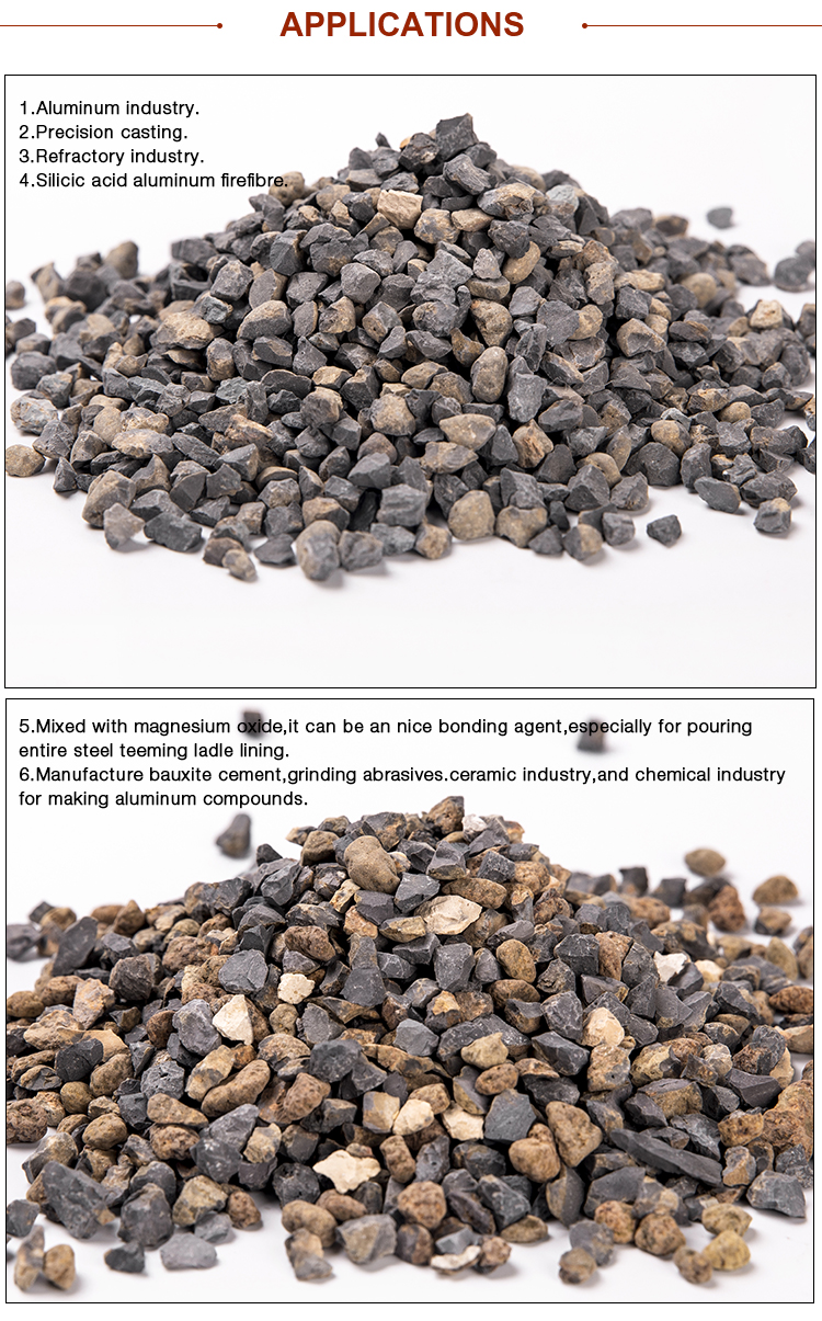 Yellow Color RK88 Rotary Kiln Bauxite Al2O3 Refractory Bauxite 200 Mesh