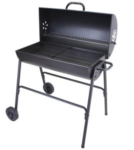 China Outdoor Barbecue Trolley Charcoal Smoker BBQ Grill With Powder Coating Surface wholesale