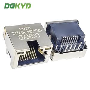 China KRJ-CB4.2GYZN Metal Shielded Dip Low Profile Rj45 Jack wholesale
