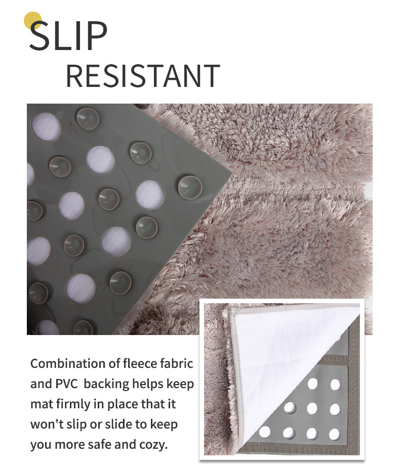 2 Pieces Set PVC backing microfiber shower mat Slip Resistance