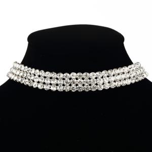 China Sparkle Decorative Rhinestones Collar Dance Wear Accessories for Children wholesale