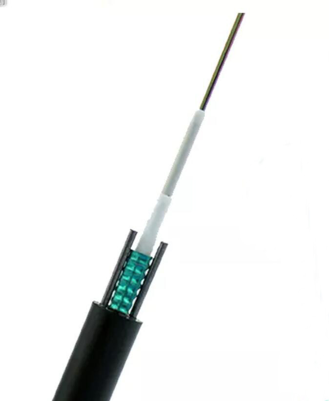 Single Core Fiber Optic Cable 24 Core GYXTW Unitube Strength Member Two Parallel Steel Wire