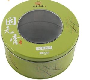 China Wholesale ore cookie tin box with clear lid wholesale