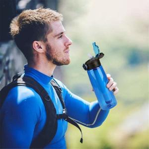 China 1000ml Ultrafiltration Camping Water Purifier Bottle Frosted UF Membrane wholesale