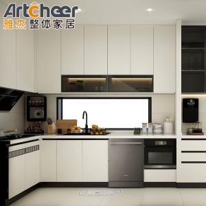 China American Shaker Style Solid Wood Kitchen Cabinets with Modern Stylish Sink Accessories wholesale