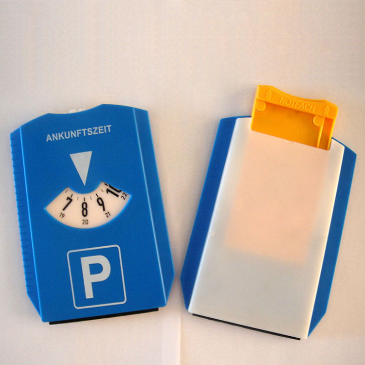 Blue Universal Car Parking Disc Timer Clock Arrival Time Display Auto Spare Parts PS Parking Disk