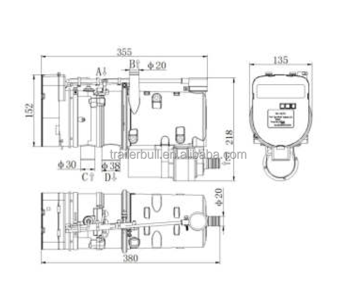 RV Truck Motohomes Boat Winter Essential Electrical System 9000W Diesel Water Transfer Parking Heater