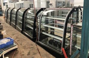 China Commercial Bakery Pastry Display Cases Glass Dessert Refrigerator wholesale