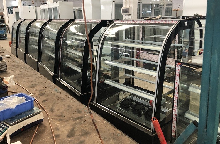 Commercial Bakery Pastry Display Cases Glass Dessert Refrigerator