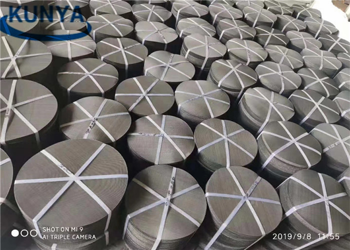 1um Flat Round Metal Sinter Wire Mesh Discs Pouching Stamping