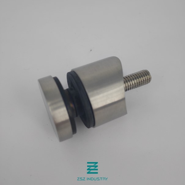 Safety Round Glass Clamps , Stainless Steel Glass Clamps For Staircase Balustrades