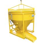 60L Hoist Tipping Bucket Concrete Equipment Parts Customized Yellow