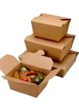 Wholesale customized takeaway food packaging boxes made of biodegradable kraft