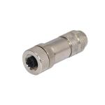 Straight Angled 16A Metal M12 Waterproof Connector CuZn Screw