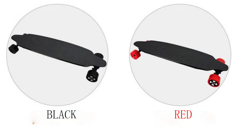 40KM/H Portable Electric Skateboard 8 Ply Maple High Speed Red Warning Taillights