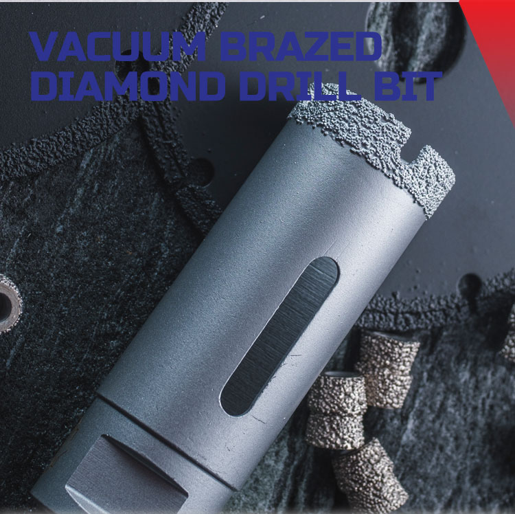 Vacuum Brazed Diamond Core Drill Bit for Hard Stone Tile Marble Granite Dry or Wet