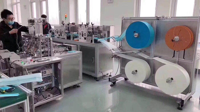Sturdy Pollution Mask Making Machine Electric Driven With Ear Band Welding Device