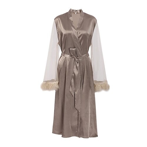 OEM maufactory Summer Cross Border Fashion Feathers Ginseng Purple Pajamas Women'S