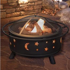 China Amazon Hot Selling 32 Inch round Burning Charcoal BBQ grill Wood buring outdoor fire pit wholesale