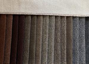 China Plain Grey Upholstery Fabric , CE Woven Sofa Set Jute Fabric wholesale