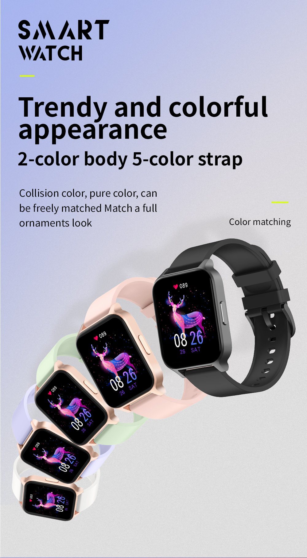 Explosive 240*295 Screen Resolution 304 Stainless Steel Clasp Multi-Sport Function Health X5 Smart Watch