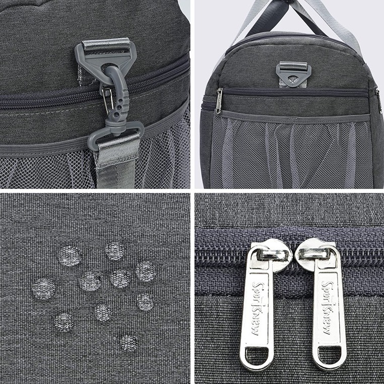 18" Gym Anti Theft Travel Bag Duffle Bag With Shoe Compartment Wet Pocket