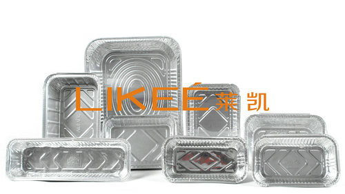Wrinkle Wall Disposable Aluminium Foil Food Container Penetration Resistant