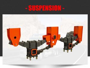 China 18cm Mechanical Suspensions Red 1130mm Dual Axle Trailer Suspension ODM wholesale