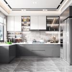 Ready To Assemble Luxury Kitchen Cabinet Modern Cabinet Furniture Set