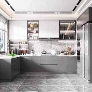 China Home White Woodern Kitchen Furniture High Quality Kitchen Cabinets For Hotel wholesale