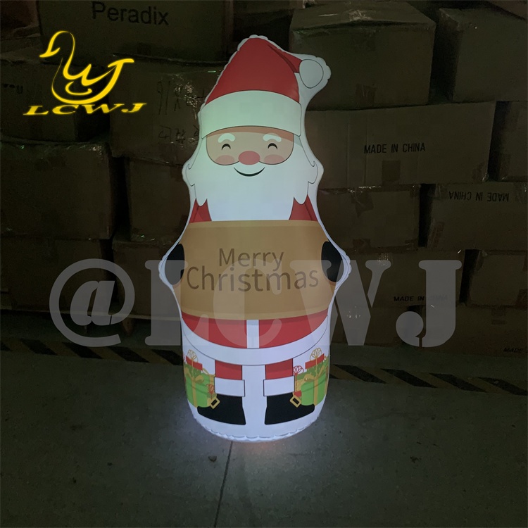 LC Blow Up Bopper Yard Decoration Christmas Inflatable Santa Claus Decorations with LED Light