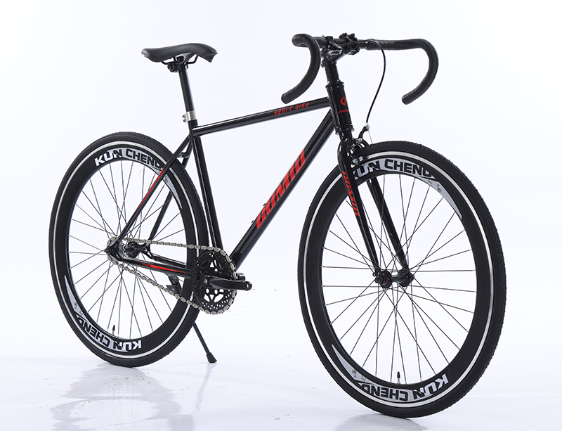 120kg Load Capacity GOMID Steel Frame Bisiklet Single Speed Fixed Gear Bike for Custom Track Racing Handlebar Steel Drop Bar