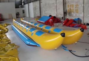 China Double Lane Inflatable Flying Fish Boat , PVC Tarpaulin Inflatable Banana Boat for Water Sport Game wholesale